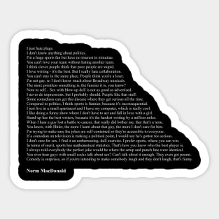 Norm MacDonald Quotes Sticker